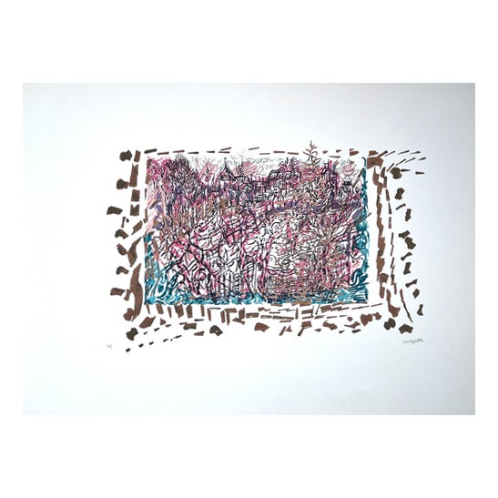 Jean-Paul Riopelle, The Seasons of Saint-Cyr-en-Arthies No. 2, Les Hautes Grouettes, 1985, Lithograph For Sale