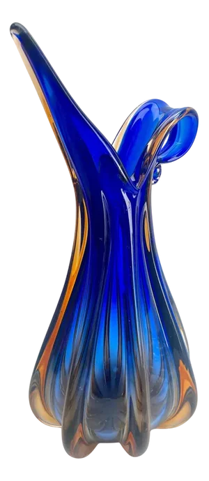 Large Cobalt Murano Glass Vase attributed to Barovier & Toso, 1960s