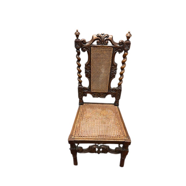 Late 19th Century Set of 6 Carved Walnut Dining Chairs For Sale - Image 13 of 18