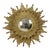 Gold Sun Mirror Two Levels Convex Mirror Sunburst, 1960s For Sale