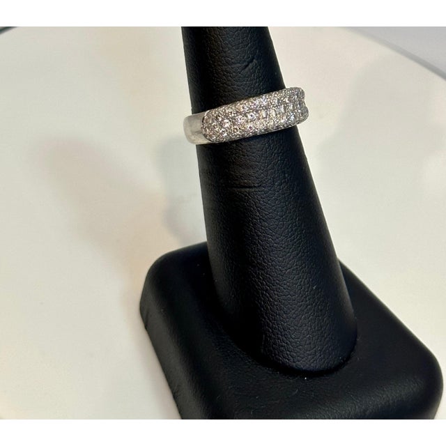 0.65 Carat Diamond Cocktail 18 Karat White Gold Ring/ Half Band For Sale - Image 14 of 18