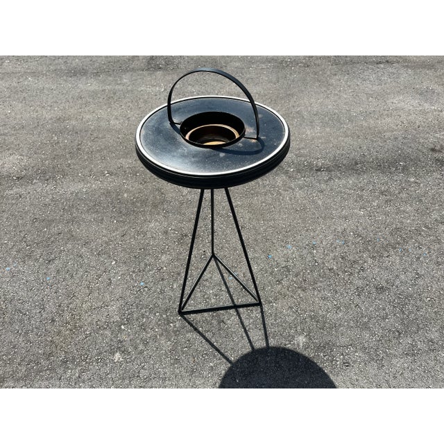 1940s Standing Ashtray, Black For Sale - Image 10 of 10