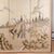 Mid-Century Modern 1970x Japanese Byobu Featuring a Man Walking a Trail Near Mountain Waterfalls 4-Panel Folding Screen For Sale - Image 3 of 7