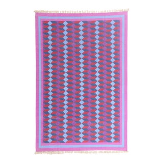 Vintage Indian Dhurrie Rug, 06'00 X 09'00 For Sale