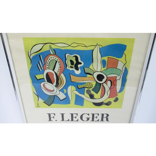 1970s C.1970's Artist Fernand Leger' French Exhibition Poster Signed Offset Lithograph For Sale - Image 5 of 13
