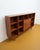 1950s danish teak bookcase with open shelves and sliding doors, 200cm 1950s danish teak wall/bookcase, 200cm wide, with...