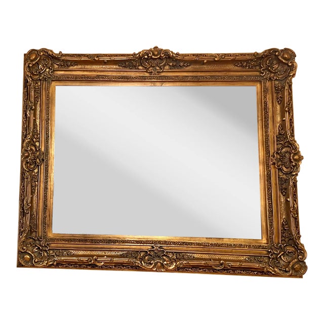 Large Vintage Gold Mirror | Chairish