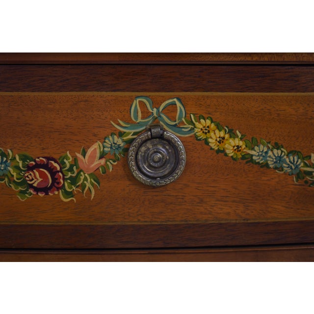 Wood Wellington Hall Adams Paint Decorated Satinwood Sideboard For Sale - Image 7 of 12