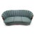 Art Deco Carved Ornate Channel Back Curved 3 Seat Sofa and Lounge Chair with Ottoman for Reupholstery - 3 Piece Parlor Set...