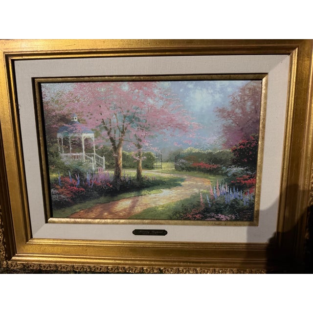RARE! "Morning Dogwood" S/N canvas print by Thomas Kinkade Excellent condition The product is a rare and limited edition...