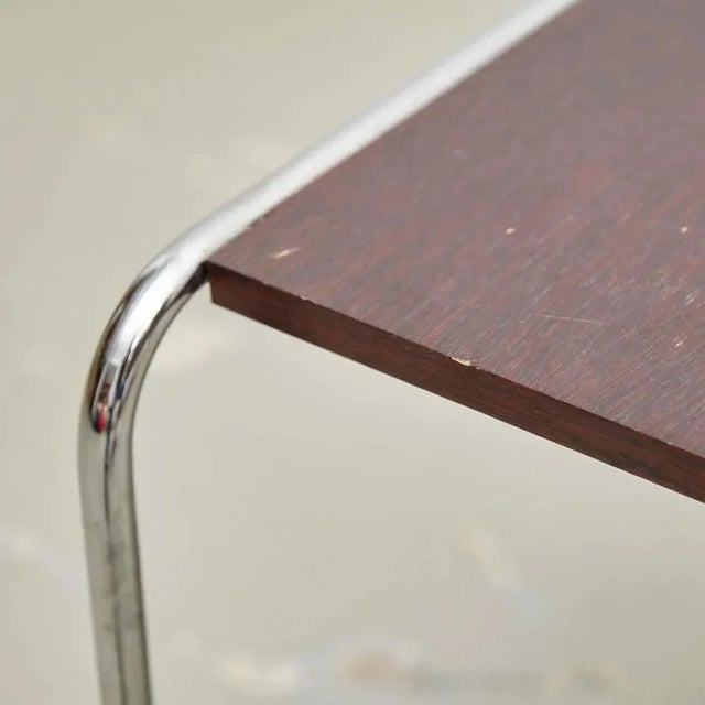 Wood Wood and Steel Table by Marcel Breuer for Gavina, 1960 For Sale - Image 7 of 11