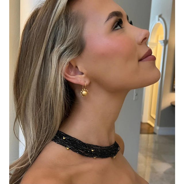 Contemporary Golden Pinwheel Earwire For Sale - Image 3 of 4