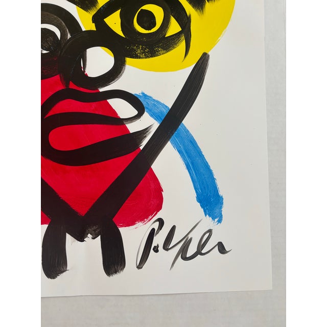 Abstract Portrait Acrylic Painting on Poster 28"H x 22"W Peter Robert Keil, a German artist born in 1942, has led a life...