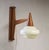 Brown Mid-Century Wooden and Opaline Glass Wall Light, Czechoslovakia, 1960s For Sale - Image 8 of 11