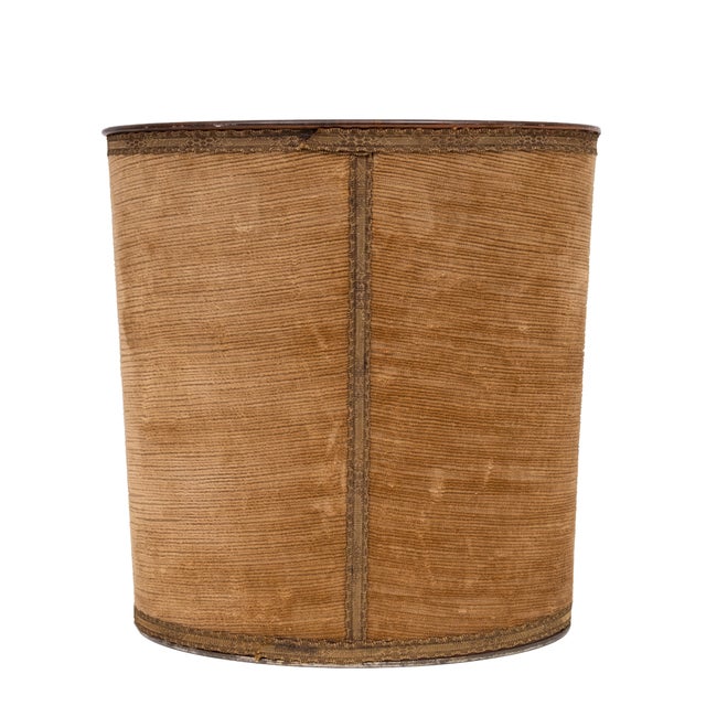 1950s Brown Velvet Paper Basket Jean Holbein, France, 1950s For Sale - Image 5 of 11