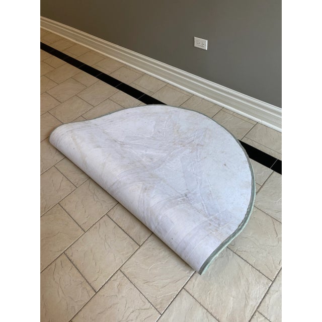 Vintage 1980s Art Deco Oval Sculpted Area Rug For Sale In Chicago - Image 6 of 7