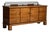 1930-1939 Germany Rich Walnut Brown Glass-Top Walnut Sideboard For Sale