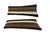 Mid-Century Modern Brown Striped Kilim Lumbar Pillow Cover 15'' X 45'' - Set of Two For Sale - Image 3 of 4