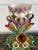 Antique French Majolica Vase Centerpiece Onnaing Art Nouveau Iris Tulip C1900 For Sale - Image 16 of 18