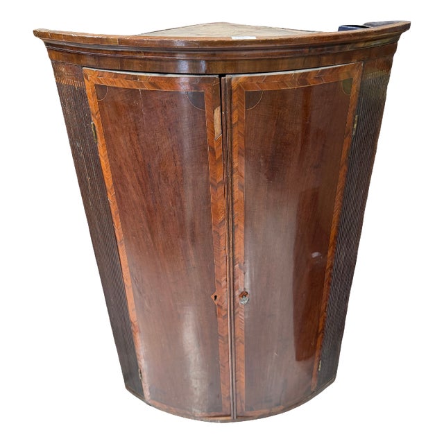 Antique Mahogany Corner Cupboard For Sale