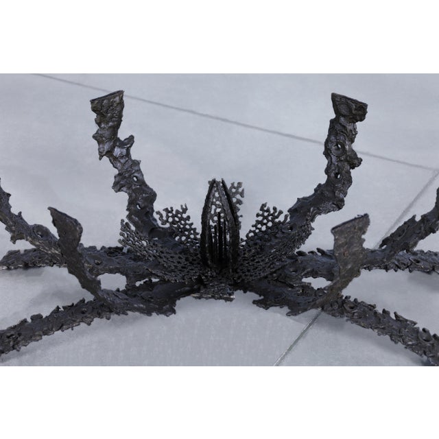 1970s Mid-Century Modern Brutalist Bronze Coffee Table by Daniel Gluck For Sale - Image 5 of 14