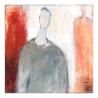 Figurative Abstract Artwork on Canvas "5835" Original Painting by Edith Konrad - Ready to Hang For Sale