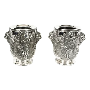 Silver Plated Wine Coolers from Hawksworth, Eyre & Co, 19th Century, Set of 2