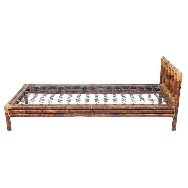 Daybed in Bamboo, 1960s For Sale - Image 6 of 9