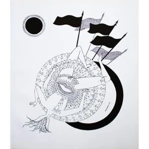 1968 Max Walter Svanberg Composition No. 8, Original Period Black & White Lithograph