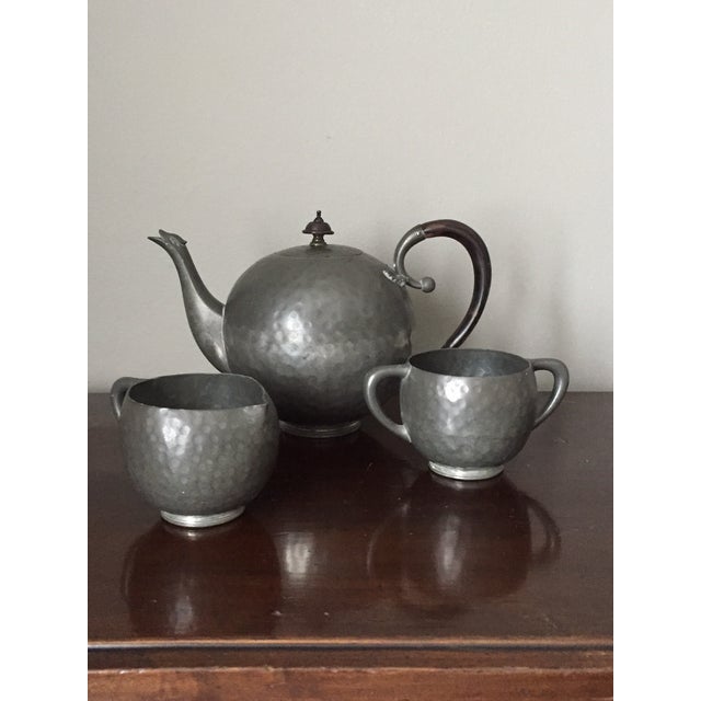 Deco Pewter & Bakelite Tea Set Chairish