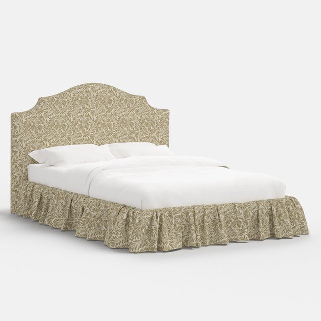 Spritely Home Stoffer Home x Cloth & Company Thelma Ruffle Platform Bed in Geogian Vine Dijon, Queen For Sale - Image 4 of 7