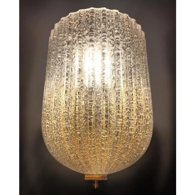 Glass Graniglia Shield Sconces by Barovier E Toso - a Pair For Sale - Image 7 of 9