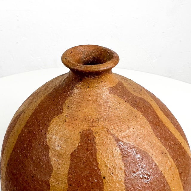 1970s 1970s Vintage Modern Glaze Art Pottery Bud Weed Vase For Sale - Image 5 of 7