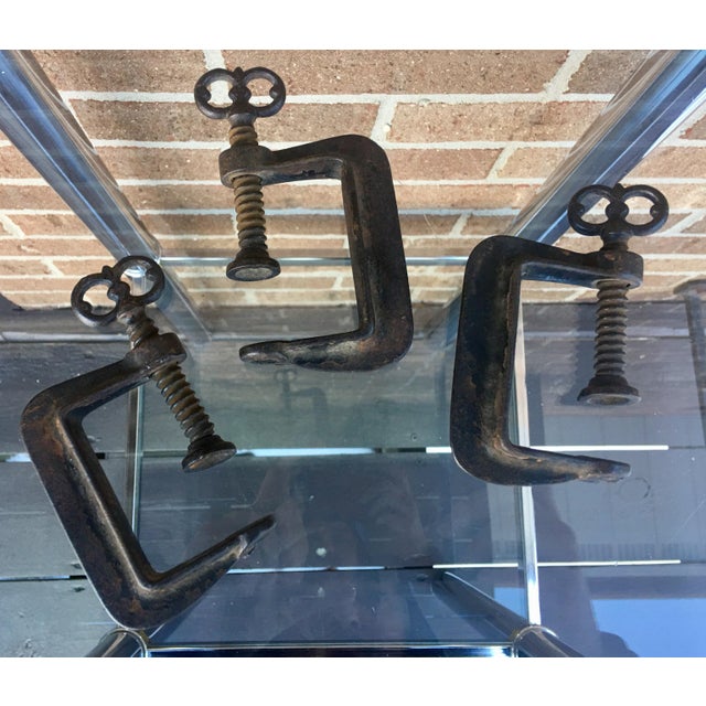 Antique Cast Iron Decorative Clamps Set of 3 Chairish