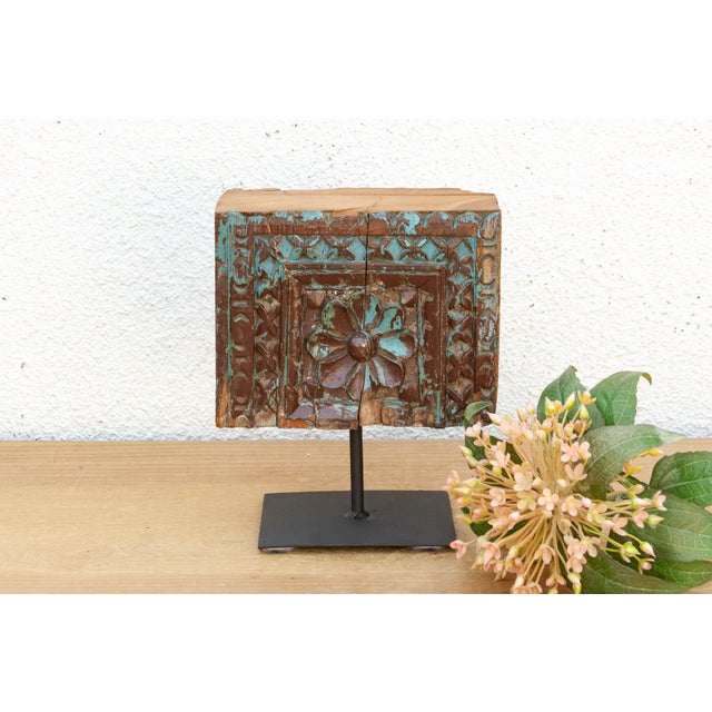 This exceptional sculptural artifact is repurposed from an authentic antique beam remnant, originally part of the...