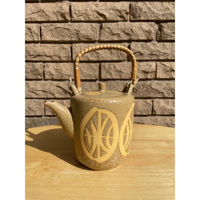Vintage Mid Century Modern Japanese Ceramic Teapot For Sale - Image 9 of 9