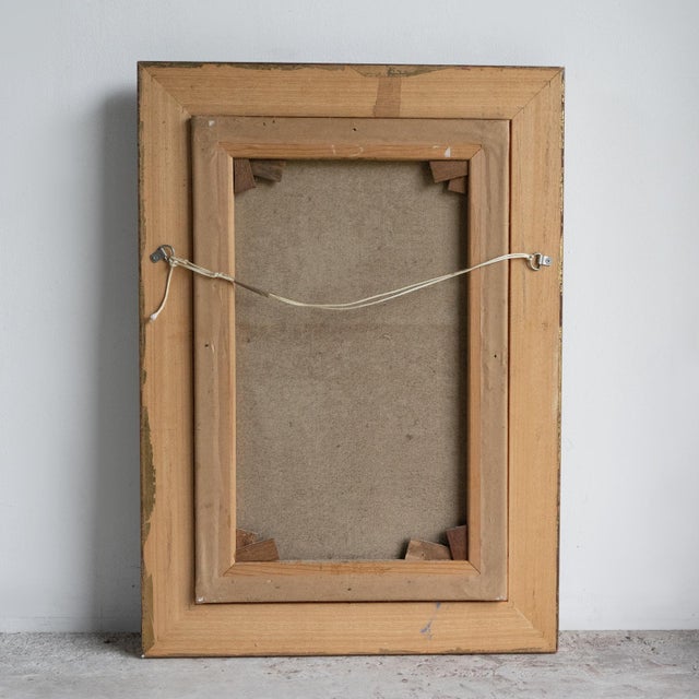 Captivating Portrait of a Man in a White Shirt, Vintage Original Oil Painting, C. 1930s For Sale - Image 10 of 10