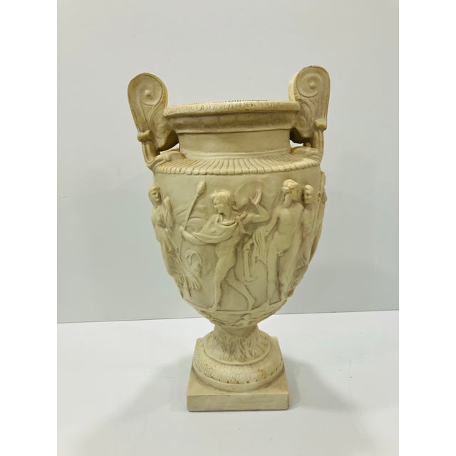1980s Neoclassical Plaster Urn For Sale - Image 4 of 5
