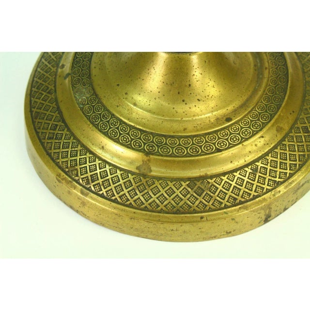 Brass 1810 First Empire French Brass Candle Holders - a Pair For Sale - Image 8 of 10