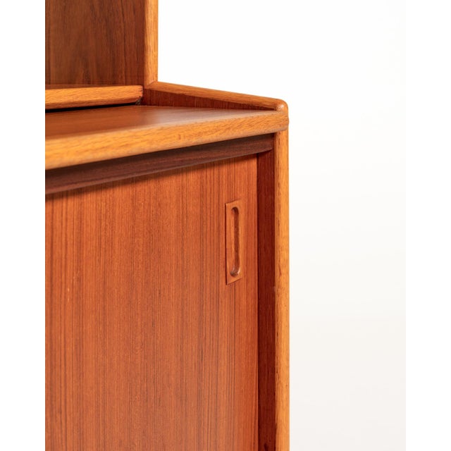 Scandinavian Teak Bookcase with Desk, 1960s For Sale - Image 6 of 10