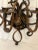 Italian Harp Shaped Iron Sconces in Blackened Rust - Set of 2 For Sale - Image 4 of 7