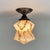 Art Deco Pale Rose Marbled Opaline Glass and Burnished Flush Mount, Germany, 1930s For Sale - Image 17 of 18