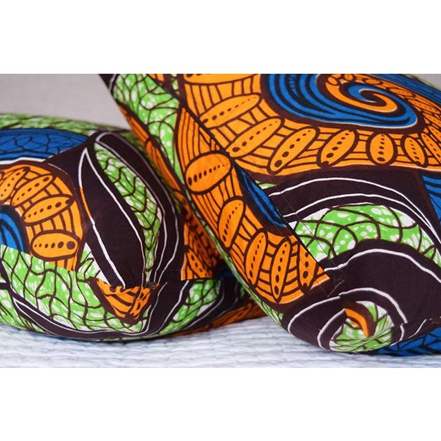 One of a kind accent pillow cover made from a beautiful Ankara fabric from Africa. Rich and vibrant in color and pattern,...