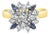 Diamond & Sapphire Flower Ring .75cttw 14K Yellow Gold, Size 6.5 For Sale