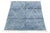 Handmade Moroccan Style Wool Rug With Soft Lattice Geometric in Denim Blue 8x10 For Sale - Image 10 of 12