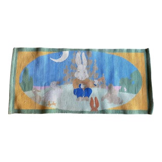 Post War Childs Room Hand- Knotted Peter Rabbit For Sale