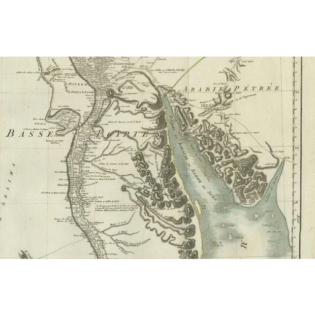 Antique Map of Egypt with Detailed Inset of the Nile Delta, 1799 For Sale - Image 6 of 11