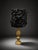 Late 19th Century Late 19th Century Ornate Gold Table Lamp With Black Textured Statement Shade For Sale - Image 5 of 5