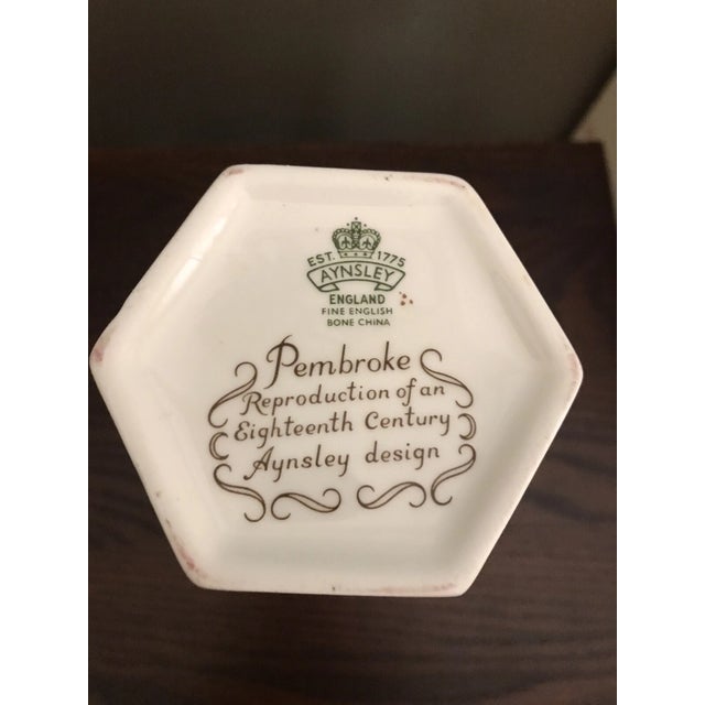 1990s Vintage MCM Aynsley Pembroke Fine English Bone China Ginger Jar For Sale - Image 5 of 5