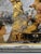 Andrea Stella "A Sunday to Remember" Gold Leaf Oil Mixed Media Painting, Figurative, Italian Contemporary Art, 2010 For Sale - Image 4 of 8